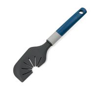 Tasty Raschietto in silicone con detergente per frusta, 25 x 6 cm, utensile da cucina multifunzionale, lavabile in lavastoviglie, grigio/blu