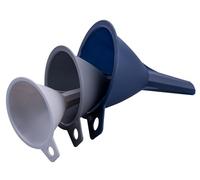 Tasty Set di 3 imbuti da cucina, per riempire bottiglie, contenitori, imbuto per liquidi, ingredienti secchi, materiale in plastica, dimensioni Ø 8, 9, 11 cm
