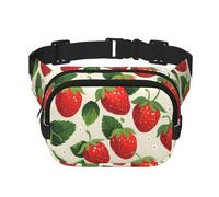 Tasty Strawberry stampato moda Crossbody Bag, escursionismo Marsupio, doppio strato quadrato viaggio e borsa a tracolla fitness