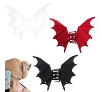 Tasutterr Halloween Bat Hair Clip, Goth Large Metal Bat Hair Claw Clips for Women and Girls, Gothic Barrettes Party Costumes Favors (3PCS-A)