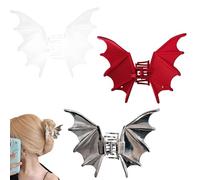 Tasutterr Halloween Bat Hair Clip, Goth Large Metal Bat Hair Claw Clips for Women and Girls, Gothic Barrettes Party Costumes Favors (3PCS-D)
