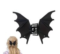 Tasutterr Halloween Bat Hair Clip, Goth Large Metal Bat Hair Claw Clips for Women and Girls, Gothic Barrettes Party Costumes Favors (Black)