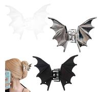 Tasutterr Halloween Bat Hair Clip, Goth Large Metal Bat Hair Claw Clips for Women and Girls, Gothic Barrettes Party Costumes Favors (3PCS-C)
