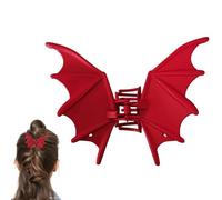 Tasutterr Halloween Bat Hair Clip, Goth Large Metal Bat Hair Claw Clips for Women and Girls, Gothic Barrettes Party Costumes Favors (Red)