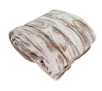 Tata Home Coperta Letto Singola Plaid Divano in Morbido e Caldo Pile 550 gr/mq Coperta Moderna Pesante Finta Pelliccia Fantasia Animalier Mod. LuxorWild Misura 150x200 cm Colore Beige