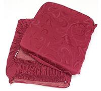 Tata Home Coppia Cuscini con Fascia Elastica Cucina Soggiorno Coprisedia Imbottito Sfoderabile Lavabile Misura cm 40x40 Made in Italy Tinta Unita Colore Bordeaux