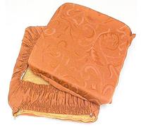 Tata Home Coppia Cuscini con Fascia Elastica Cucina Soggiorno Coprisedia Imbottito Sfoderabile Lavabile Misura cm 40x40 Made in Italy Tinta Unita Colore Arancio