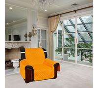 Tata Home Copridivano Copripoltrona Trapuntato Fronte e Retro Lilly Misura 1 Posto Tessuto e Imbottitura in 100% Microfibra con Elastico Antiscivolo Colore Arancio