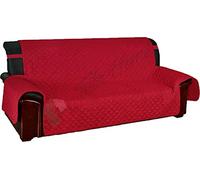 Tata Home Copridivano Trapuntato con Elastici Antiscivolo in Microfibra Resistente 3 Posti Bordeaux