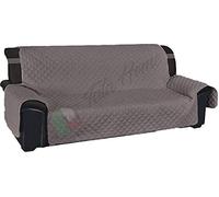 Tata Home Copridivano Trapuntato con Elastici Antiscivolo in Microfibra Resistente 3 Posti Grigio Scuro