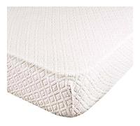 Tata Home Coprimaterasso in Poliestere Tessuto Jacquard di Spugna Elasticizzata Misura 2 Piazze Letto Matrimoniale cm 180X200 con Angoli ed Elastici Altezza Materasso cm 25