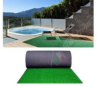 Tata Home Erba Sintetica Prato Artificiale Giardino Sintetico Calpestabile Drenante Antiusura e Resistente Altezza Filo 9 mm. Colore Verde Larghezza 100 cm Lunghezza 10 m