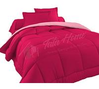 Tata Home Judit Trapunta Tinta Unita Duble Face Invernale Imbottita 350 gr/mq 100% Morbida Microfibra di Poliestere Misura 1 Piazza Letto Singolo 180x260 cm Colore Rosa Fucsia