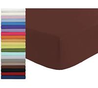 Tata Home Lenzuolo sotto con Angoli ed Elastici 100% Cotone Misura cm 140x200 Letto Una Piazza e Mezza Francese Altezza Materasso cm 25 Colore Marrone Made in Italy 57 Fili al cm2