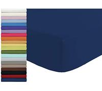 Tata Home Lenzuolo sotto con Angoli ed Elastici 100% Cotone Misura cm 170x200 Letto Due Piazze Matrimoniale Altezza Materasso cm 25 Colore Blu Made in Italy 57 Fili al cm2