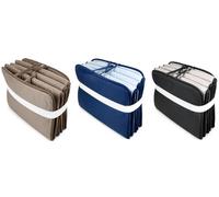 Tata Home Materassino Prendisole Pieghevole Cuscino Imbottito per Sdraio Lettino Spiaggia Trasportabile Salvaspazio Misura Maxi 52x200 cm Nero Grigio