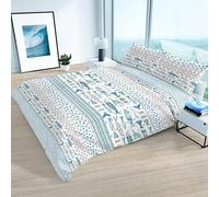 Tata Home Parure Copripiumino Piazza Mezza in Cotone con Sacco Piumino e Federa Set Copripiumino Made in Italy Fantasia Marina Mod. Pesci
