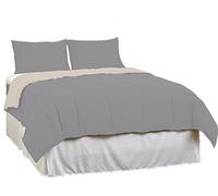 Tata Home Piumino Letto Invernale in Microfibra Morbidissima da 300 gr mq Double Face Misura Letto 1 Piazza Singolo cm 155x200 Colore Panna Tortora Disponibile Anche in Altri 5 Colori e 2 Misure