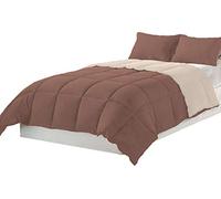 Tata Home Piumino Winter Double Face Invernale 300 gr/mq in Morbida Microfibra Misura 1 Piazza Singolo cm 155x200 Colore Panna Marrone