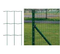 Tata Home Rete Metallica per Recinzioni Elettrosaldata a Maglia 76x63 mm Resistente da Esterno Recinzione Rigida da Giardino Orto Animali Colore Verde Rotolo 1x25 Metri