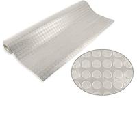 Tata Home Rivestimento Pavimento PVC Bollato Zigrinato Antiscivolo Flessibile e Resistente Larghezza 100 cm Lunghezza 500 cm Colore Grigio Chiaro