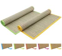 Tata Home SET 2 PEZZI Stuoia in Paglia da Spiaggia Pieghevole Telo Mare Arrotolabile Richiudibile con Laccetti Campeggio Yoga Misura 70x180 cm Più colori COLORE A SORPRESA