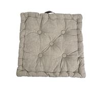 Tata Home Set 4 Cuscini per Sedie da Interno da Esterno Cuscino Mattonella Cucina Cuscino Materasso Giardino 40x40 cm Imbottitura 6 cm Tortora (4 pezzi)