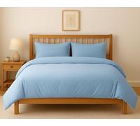 Tata Home Set Copripiumino Matrimoniale in 100% Cotone Sacco Piumone 250x200 cm e Federe 52x82 cm Set Copripiumino Certificato Oeko-Tex Colore Azzurro