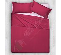 Tata Home Set Lenzuola Completo Letto Composto da Lenzuolo sotto sopra e Coppia Federe Letto 2 Piazze Matrimoniale 100% Cotone Made in Italy Colore Ciclamino Rosa