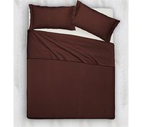 Tata Home Set Lenzuola Completo Letto Composto da Lenzuolo sotto sopra e Federa Letto 1 Piazza Singolo 100% Cotone Made in Italy Colore Marrone Beige