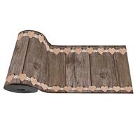 Tata Home Tappeto Cucina Antiscivolo Lavabile Passatoia Cucina Corridoio Camera Ingresso Resistente Tappeto Multiuso al Metro Made in italy 52x250 cm Mod.75 Cuori Legno