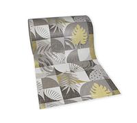 Tata Home Tappeto Passatoia Cucina Antimacchia Antiscivolo in PVC Flessibile e Resistente Prodotto Made in Italy Larghezza 52 cm Lunghezza 260 cm Dis. 23 Felci