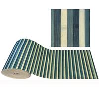 Tata Home Tappeto Passatoia da Cucina Camera o Bagno Bamboo Classico in 100% Bamboo e Fondo in Materiale Antiscivolo misura 50x140 cm Colore Blu