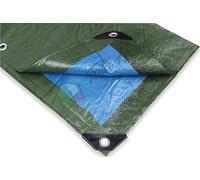 Tata Home Telo Hunter Multiuso Antistrappo Rinforzato e con Occhielli Double Face Verde e Blu Misura cm 300X400 Metri 3X4