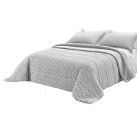 Tata Home Trapunta Coperta Piumone Invernale Caldissimo Imbottito 570 gr/mq in Pile Velluto 3D e Agnellato Sherpa Letto Matrimoniale 2 Piazze 260x260 cm Made in Italy Modello Stone Grigio