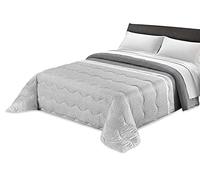 Tata Home Trapunta Invernale Piazza Mezza Imbottita 300 gr/mq Piumone Caldo Letto Piazza e Mezza 210x260 cm Fantasia Elegante Maculata Made in Italy MOD. Borbon Colore Grigio