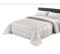 Tata Home Trapunta Invernale Singola Imbottita 300 gr/mq Piumone Caldo Letto Singolo 160x260 cm Fantasia Elegante Maculata Made in Italy MOD. Borbon Colore Beige Panna