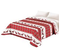 Tata Home Trapuntino Copriletto Trapuntato Primaverile Estivo 100 gr/mq Quilt Leggero Letto Una Piazza e Mezza 210x260 cm Fantasia Alpina Made in Italy Mod. Chalet Livigno