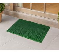 Tata Home Zerbino Ingresso in Gomma Tappetino Esterno con Setole Sottili Restistente Antisporco Lavabile Rettangolare Misura 45x75 cm Colore Verde