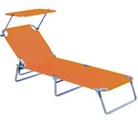 Lettino prendisole SAND con tettuccio per mare campeggio giardino in alluminio pieghevole Blu