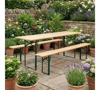 Tata linda set birreria plus tavolo cm. 220x70x76h+panche 3 gambe - Tata Linda