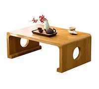 Tatami Low Table Coffee Table One-Piece Classical Long Table Suitable for Bay Window Balcony Living Room Study Elegant Furniture Natural 70cm (Natural 60cm)