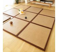 Tatami Mat - Tappetino pieghevole antiscivolo, in rattan, pieghevole, traspirante, con borsa portaoggetti, per soggiorno e gattonare
