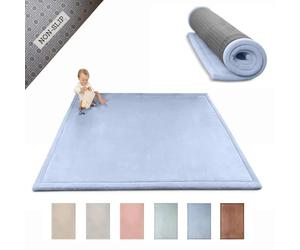 Tatami Memory Foam Blu Antiscivolo per Gattonamento Neonato 200x150x2,5cm
