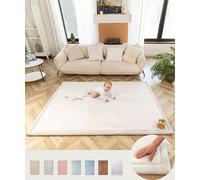 Tatami Morbido con Memory Foam Antiscivolo per Gattonare, Tappeto Bambini 200x150x2,5cm Grigio