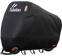 TATATOO Telo protettivo per moto, impermeabile, resistente, con 3 cinghie, protezione solare, universale, con fori di bloccaggio e borsa per riporre oggetti, a prova di pioggia, neve, polvere, adatto