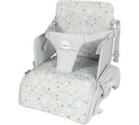 TataWay Alza Sedia Con Schienale Pieghevole Per Bambini | Rialzo Sedia Portatile Da Viaggio Con Cinture Di Sicurezza Regolabili, Schienale Imbottito E Seduta Sfoderabile