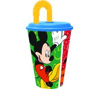 TATAWAY bicchiere 430 ml con cannuccia Mickey Has Fun design Disney originale