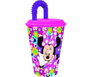 Tataway bicchiere 430 ml con cannuccia Minnie Bold Florals: comodo, sicuro e decorato con una Minnie moderna e floreale, perfetto per rendere speciale ogni sorso