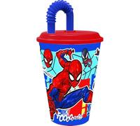 Tataway bicchiere 430 ml con cannuccia Spiderman Mob Rules: resistente, comodo e decorato con il mitico Uomo Ragno, ideale per ogni momento della giornata in pieno stile Marvel